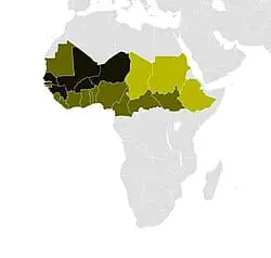 A distribution map of Fula people in Africa 1