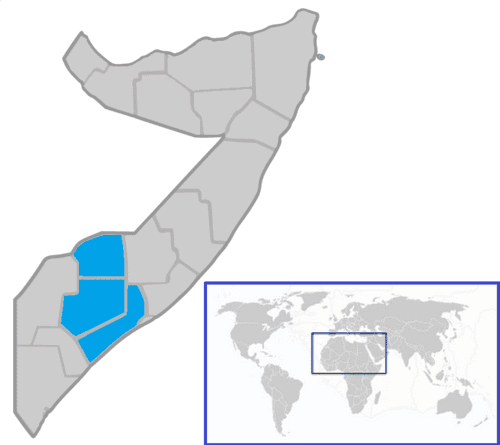Map of the South West State within Somalia 2