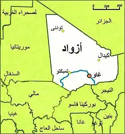 Azawad map arabic