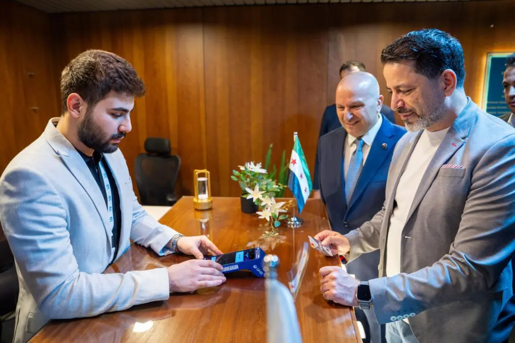 1 cbs governor making the first international transaction from syria