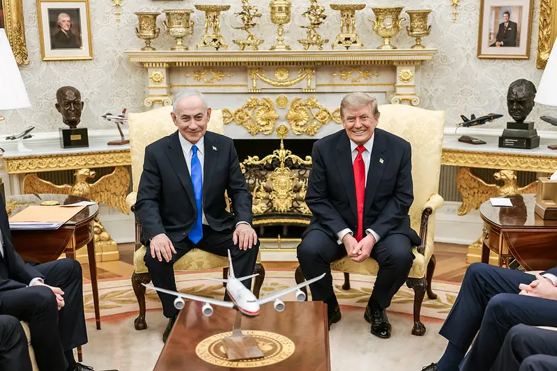 Trump Netanyahy at White House