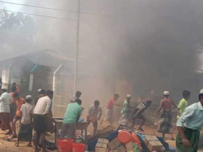 مرة أخرى اندلاع حريق في مخيم للروهينجا