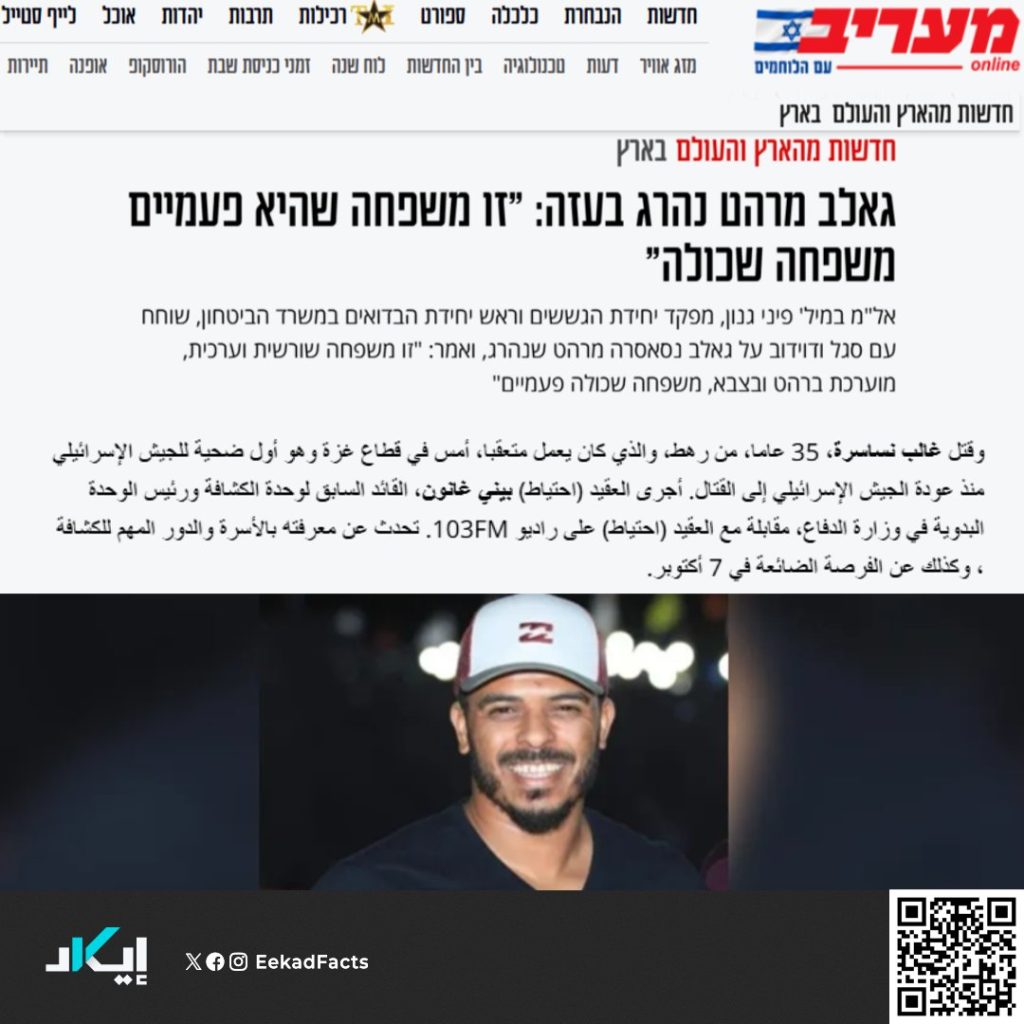 تحقيق إيكاد: جنود عرب يقاتلون تحت راية "إسرائيل"، ثم يتفاخرون علنًا بجرائمهم على منصات التواصل! 6 ٢٠٢٥٠٥١٩ ٢٠٣٨٥٤