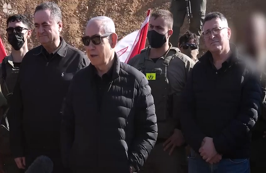 جولة نتنياهو في المنطقة العازلة في الجولان ترسل رسالة إلى سوريا وواشنطن