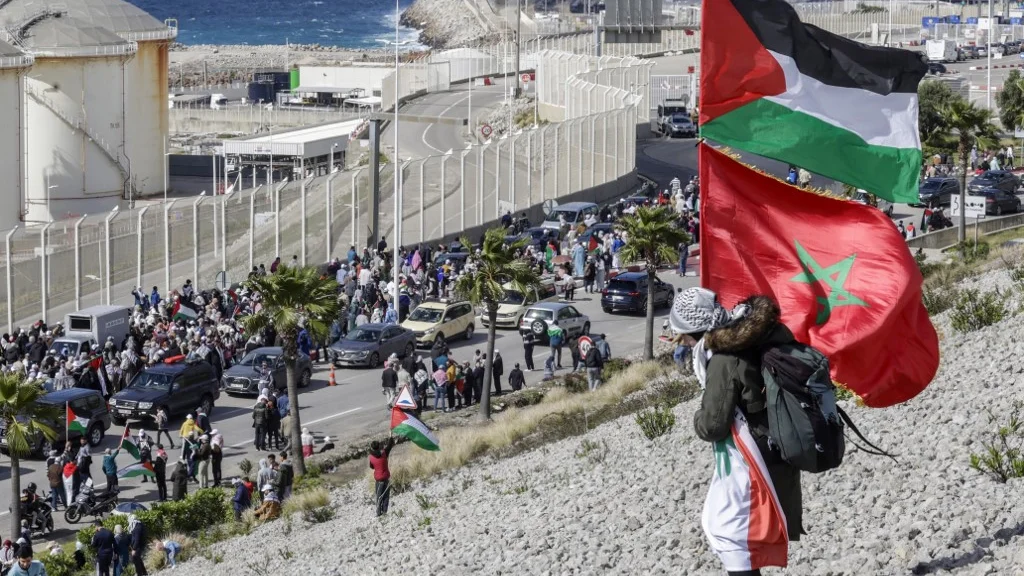 Morocco Tangier protest ship weapons Israel 20 April 2025 Bziouat AFP.jpg 1